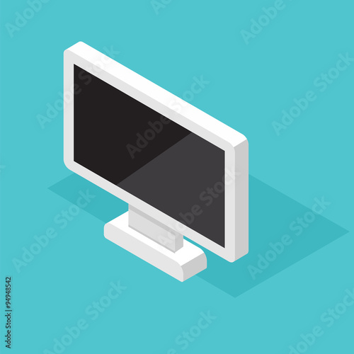 Computer Monitor Isometric decktop