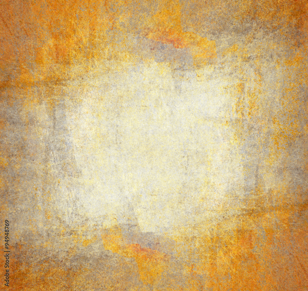 Grunge and rusty yellow wall background