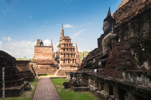Old and ruin building in Sukhothai Historical Park