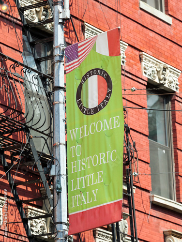 Little Italy banner, Manhattan, New York.
