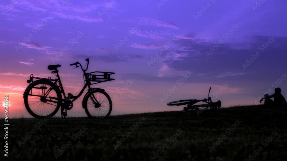 sky sunset landscape sea bicycle people sky sunset landscape sea bicycle people