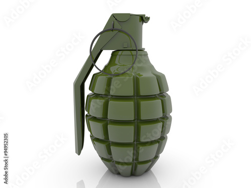 Hand grenade in green color