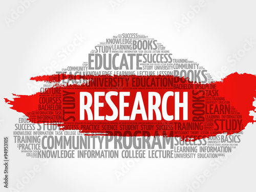 Research word cloud, business concept