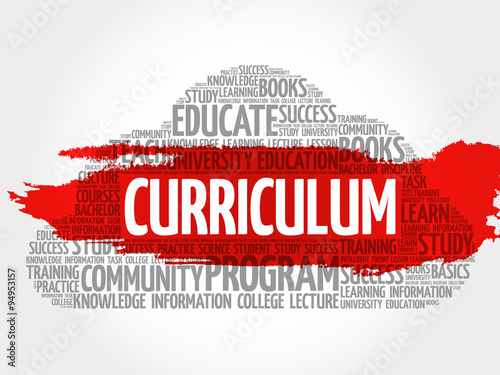 CURRICULUM word cloud, education business concept