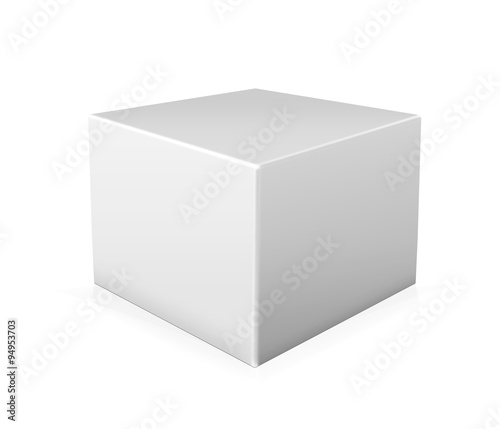 Illustration of paper box on white background