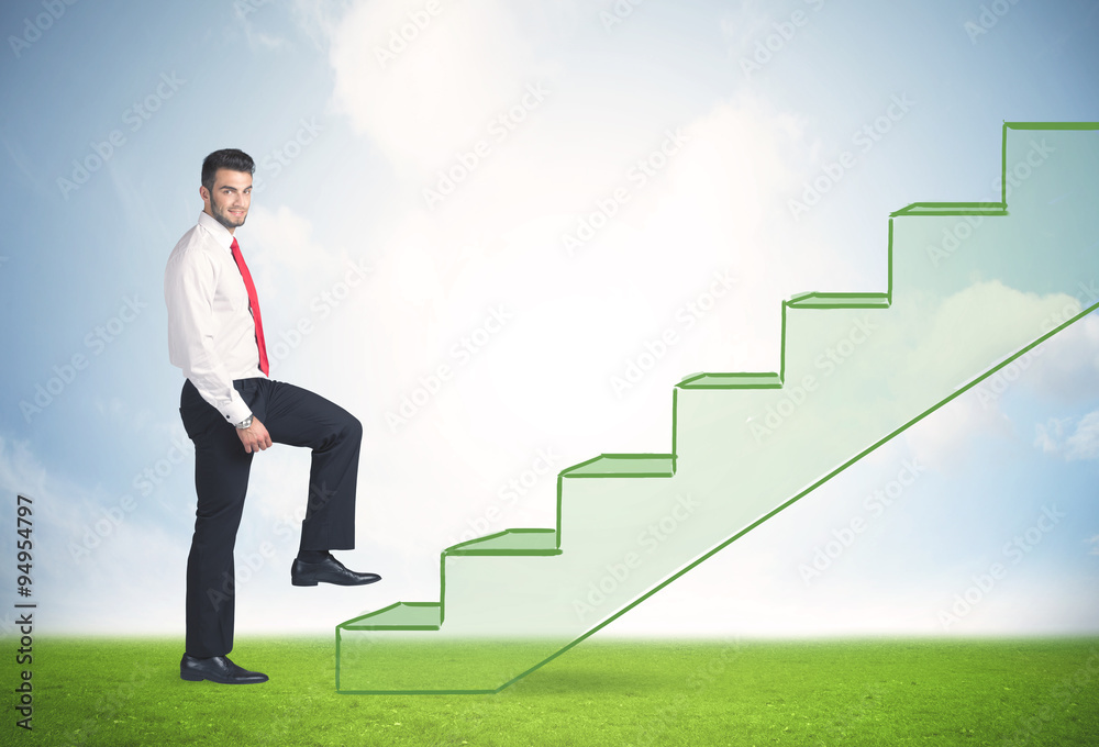 Stepping up a staircase Stepping up a staircase