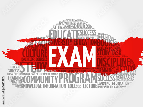 EXAM. Word education collage