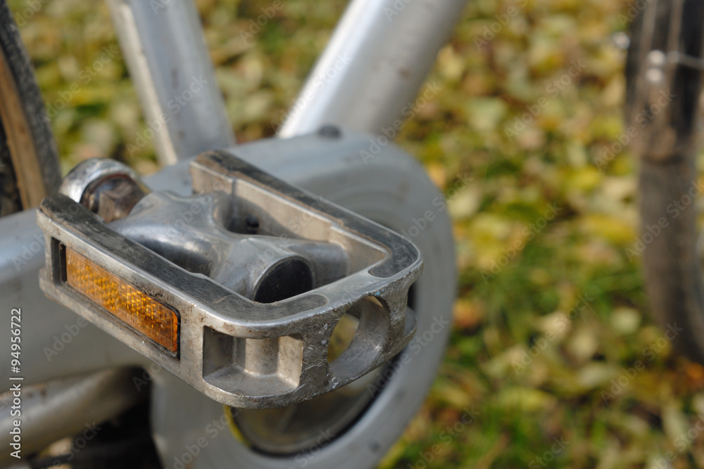 Bicycle pedal, close-up, outdoor Bicycle pedal, close-up, outdoor