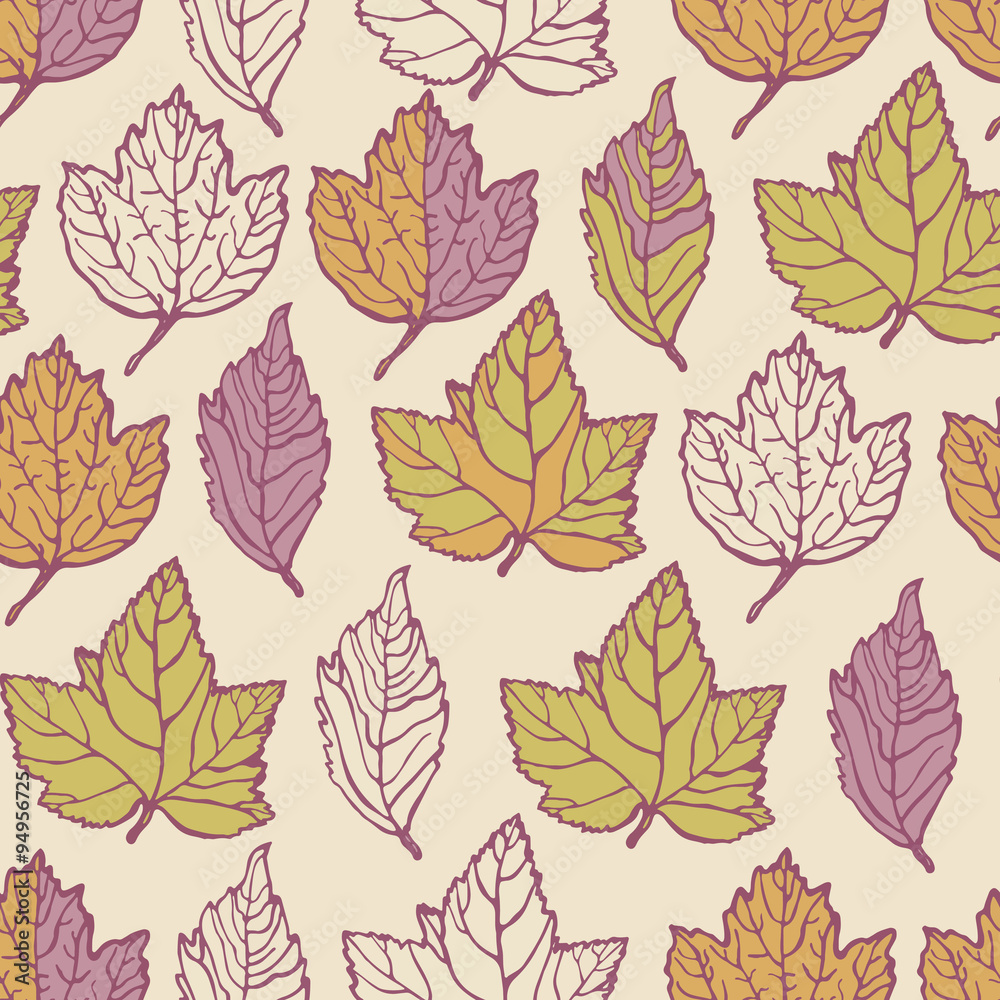Seamless pattern with autumn leaf Seamless pattern with autumn leaf