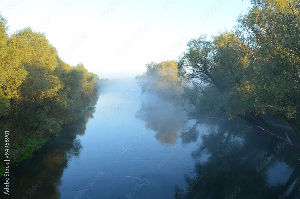 River in the fog River in the fog