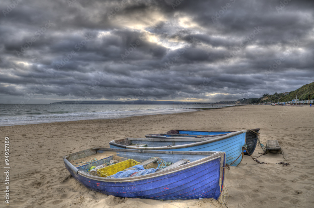 Boats at rest on the beach