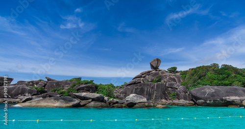 Beautiful sea and sand island,Similan No.8 at Similan national park,Thailand
