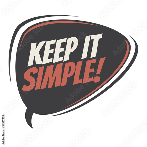 keep it simple retro speech bubble