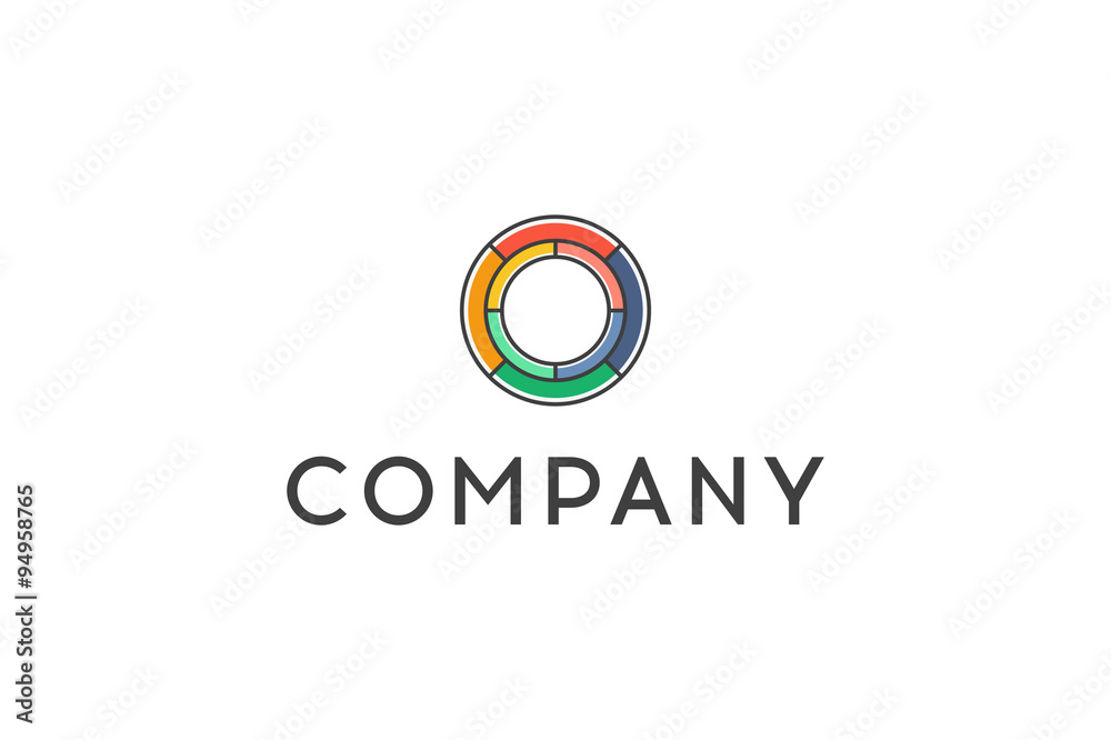 Circle logo. Line art design. Stock vector. Circle logo. Line art design. Stock vector.