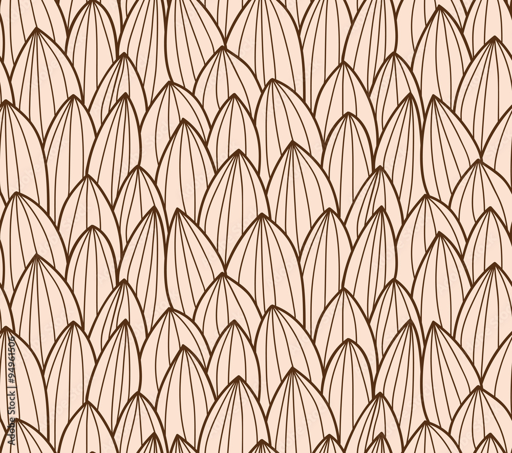 Seamless pattern with hand drawn cactus grid