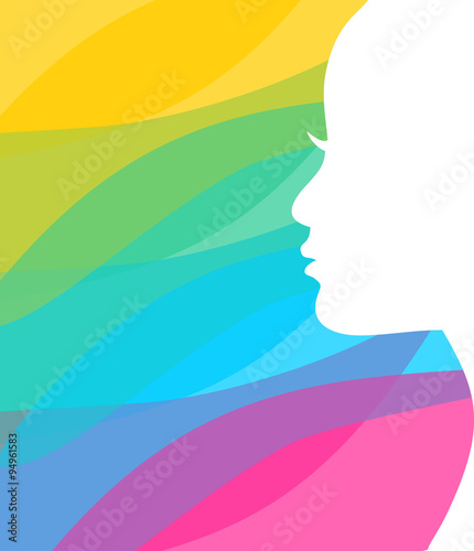 Beautiful silhouette female face