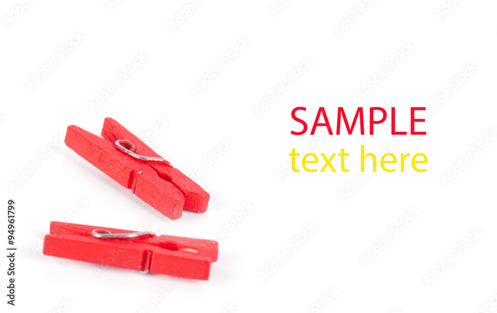 Colored clothespin isolated
