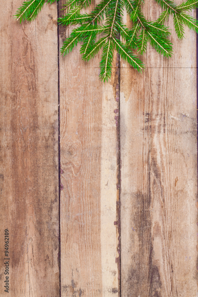 Christmas decoration on wood board Christmas decoration on wood board