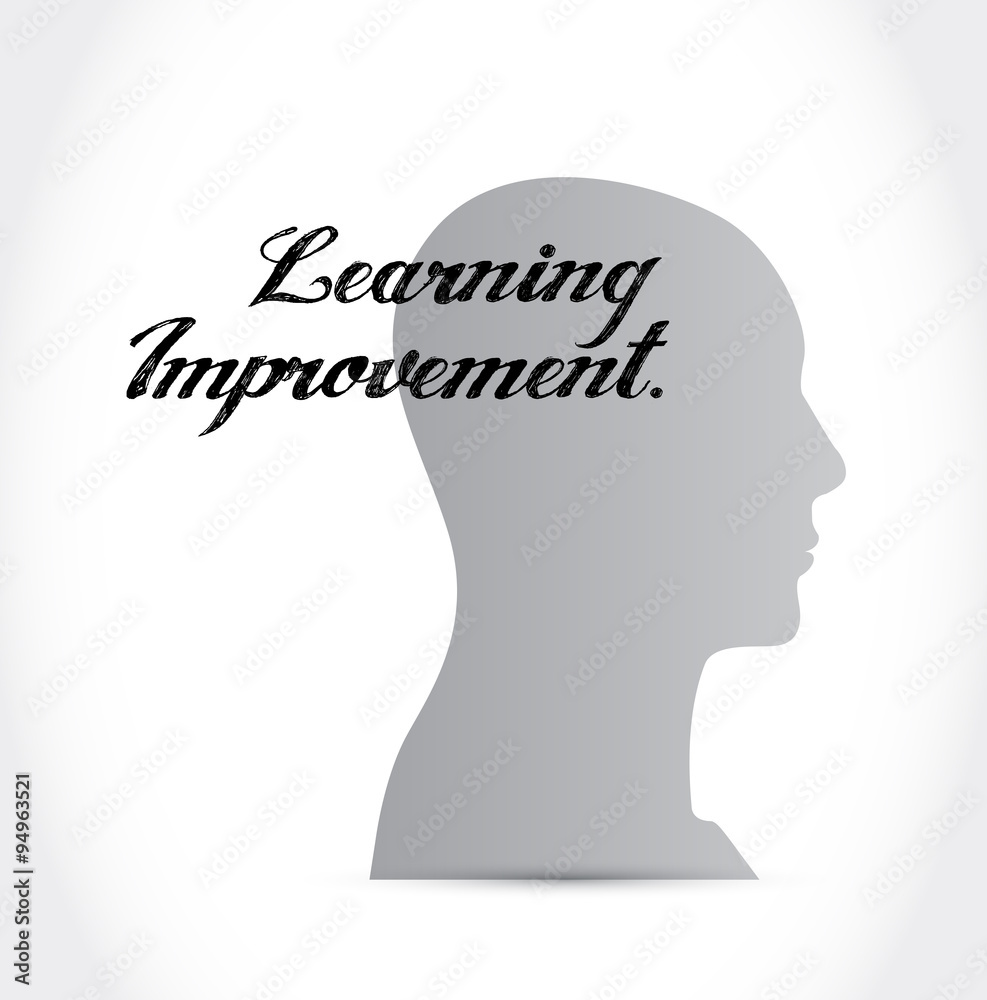 Learning improvement thinking sign concept