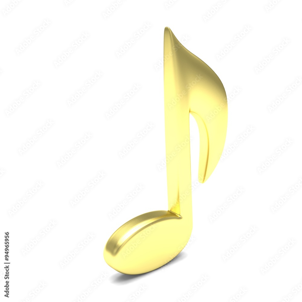 music note 3D, on white music note 3D, on white