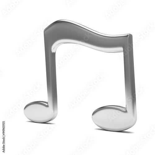 music note 3D, on white