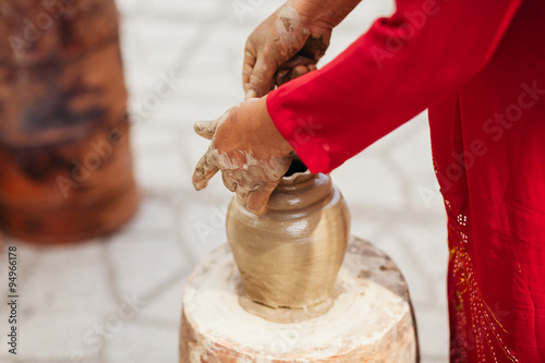 clay pot creation traditional vietnam photo