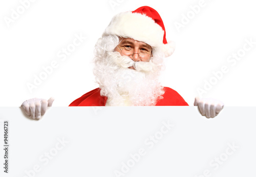 Santa Claus holding Banner with Space for Your Text © opolja