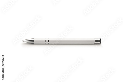 Foto White pen isolated on a white background