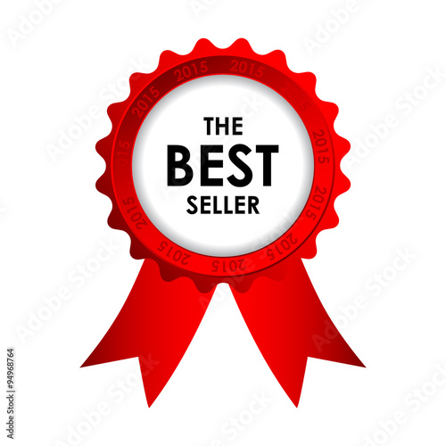 red vector best seller badge