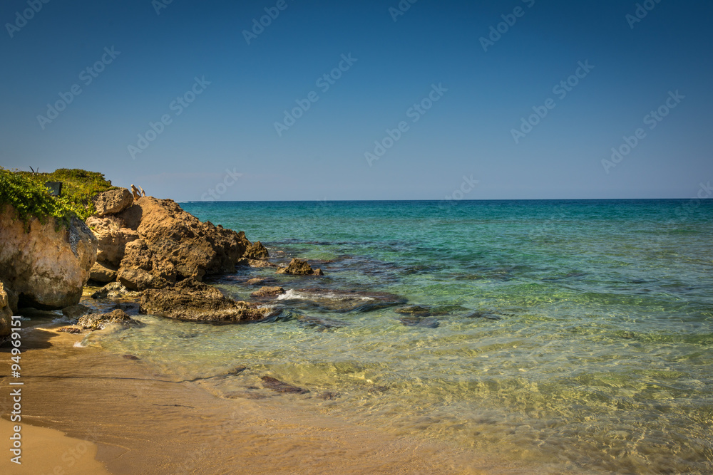 Blick ins Mittelmeer in Kreta, Griechenland