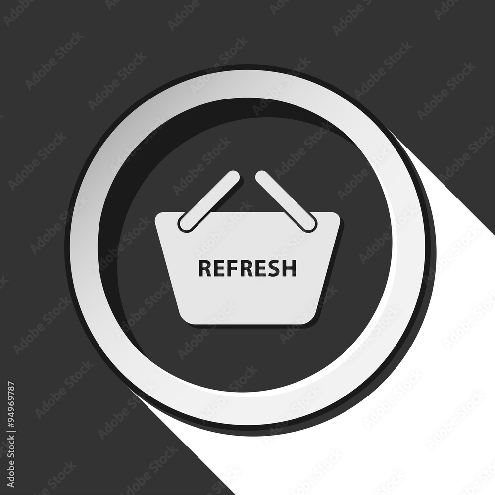 icon, shopping basket refresh with shadow icon, shopping basket refresh with shadow