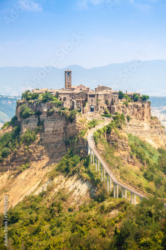 Open view of Civita di Bagnoreggio, Italy