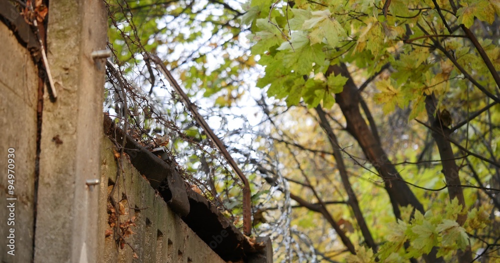 Rural Countryside scene with a wooden gate and wire fence HD stock ...
