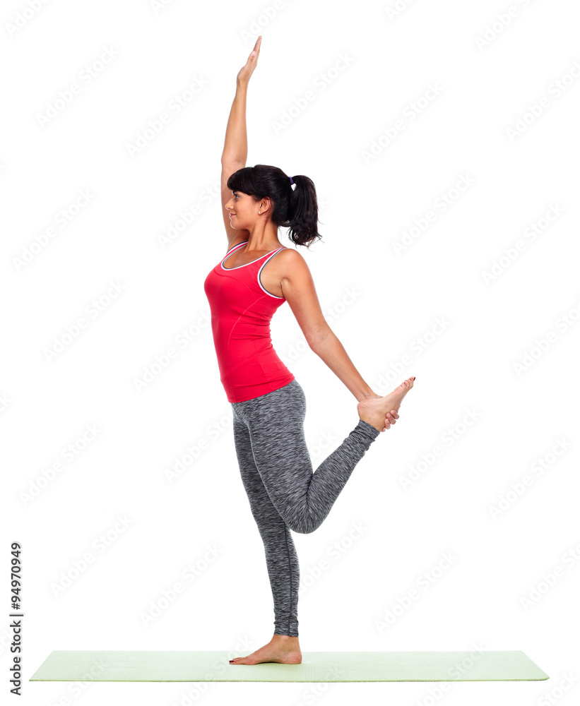 Fototapeta premium Young woman doing yoga.