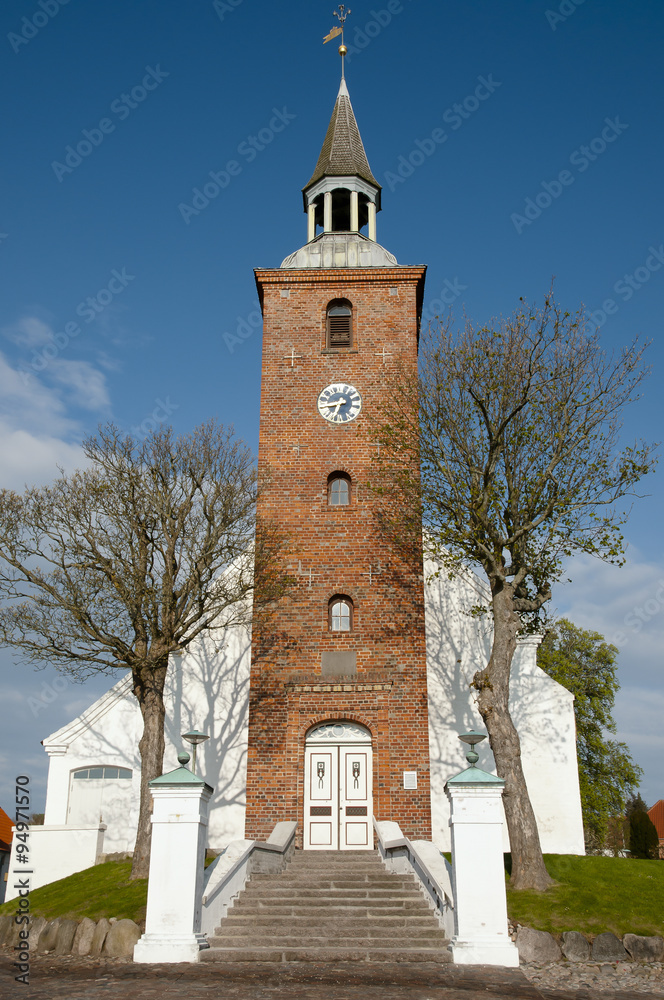 Fototapeta premium Ebeltoft Church - Denmark