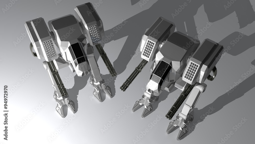 White guardian robots White guardian robots