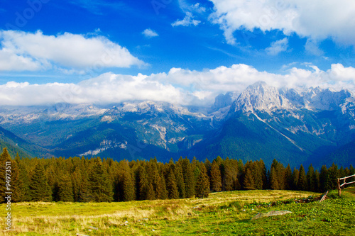 panorama of the Dolomites