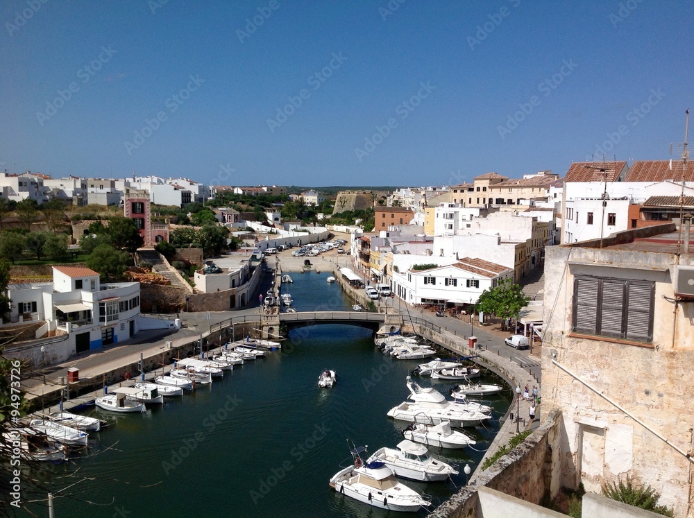 Ciutadella, Hafen, Jacht, Jachten, Boote, Häuser, Innenstadt, Altstadt, Menorca, Balearen, Insel