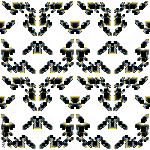 Abstract vector pattern with geometric shapes photo