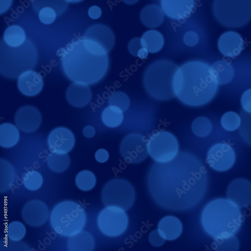 Dark blue color bokeh vector background. Blurred light background with bokeh effect. Defocused backdrop in the color of night and winter.