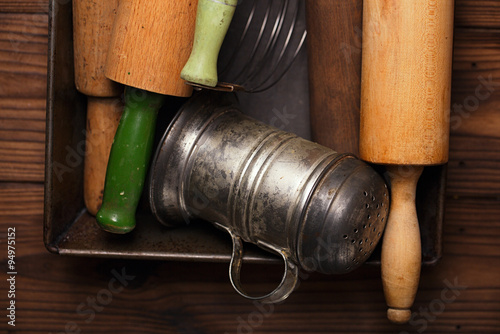 Vintage  Baking utensils photo