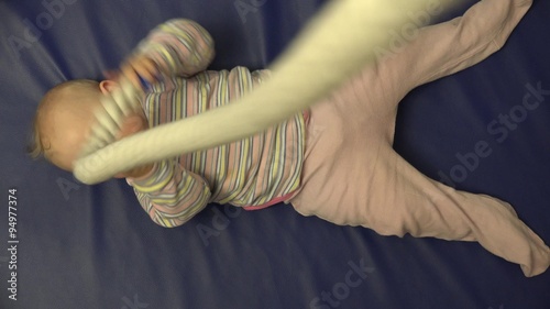 11 Months Old Baby Sport Time Activity. 4K UltraHD video.