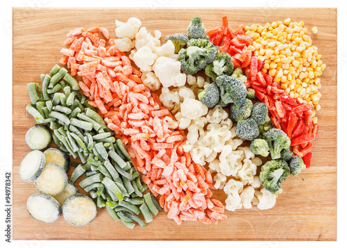 Mixed frozen vegetables on ...