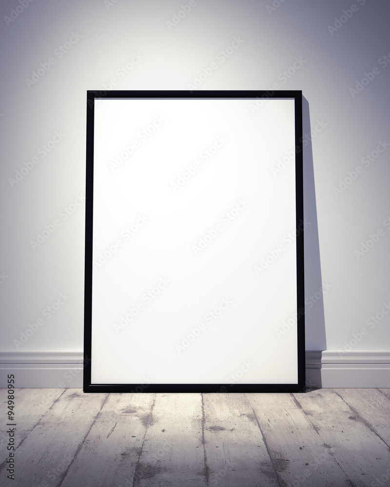 Empty Photo or Artwork Frame standing at the floor Empty Photo or Artwork Frame standing at the floor