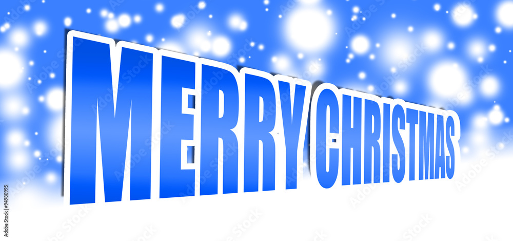 Merry Christmas / Frohe Weihnachten Schriftzug mit Schneeflocken Merry Christmas / Frohe Weihnachten Schriftzug mit Schneeflocken