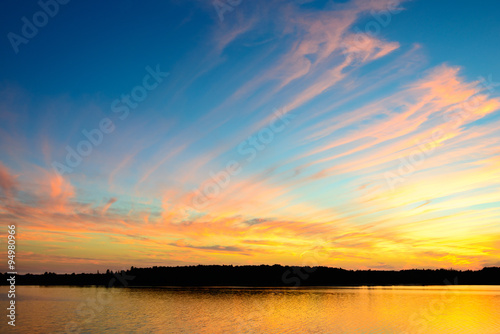 Golden Sunset illuminating the bay 