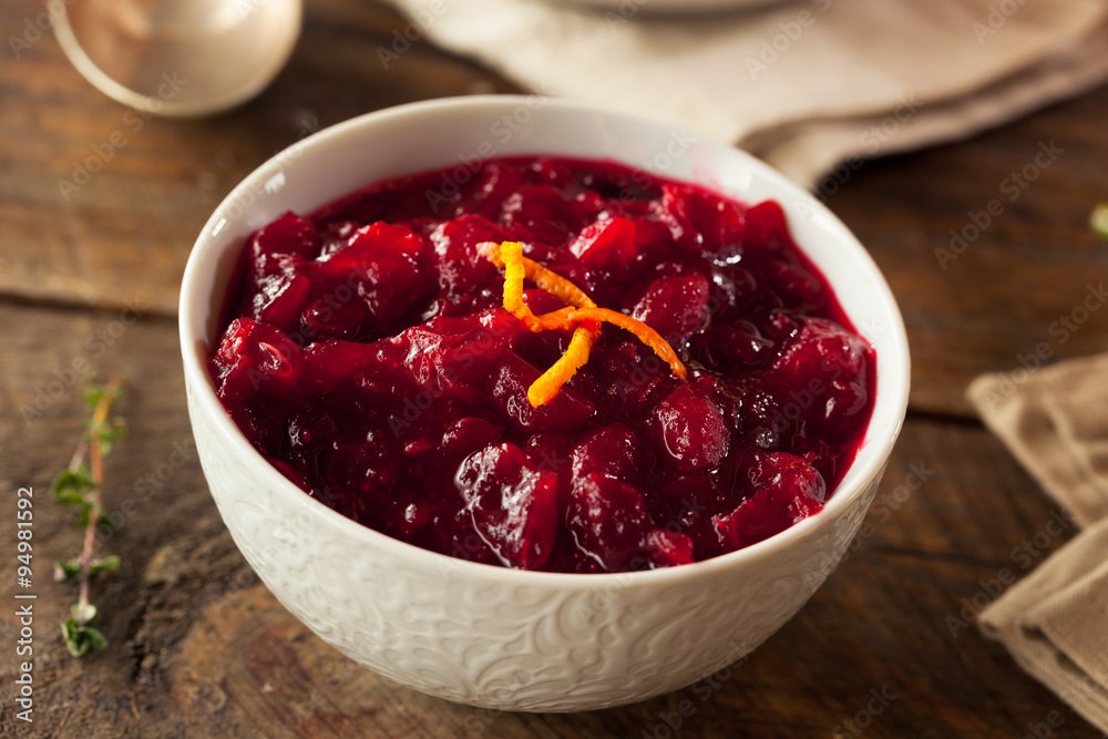 Homemade Organic Red Cranberry Sauce Homemade Organic Red Cranberry Sauce