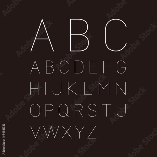 thin font