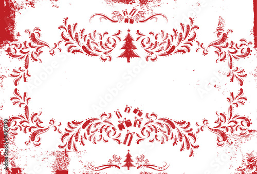 Christmas scroll frame