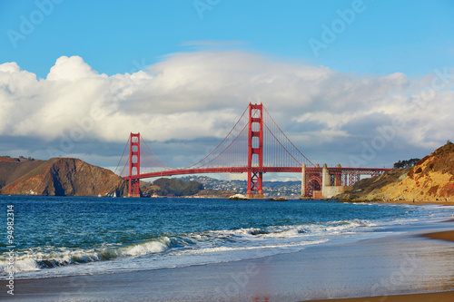 Scenic view of Golden Gate bridge in San Francisco, California, USA